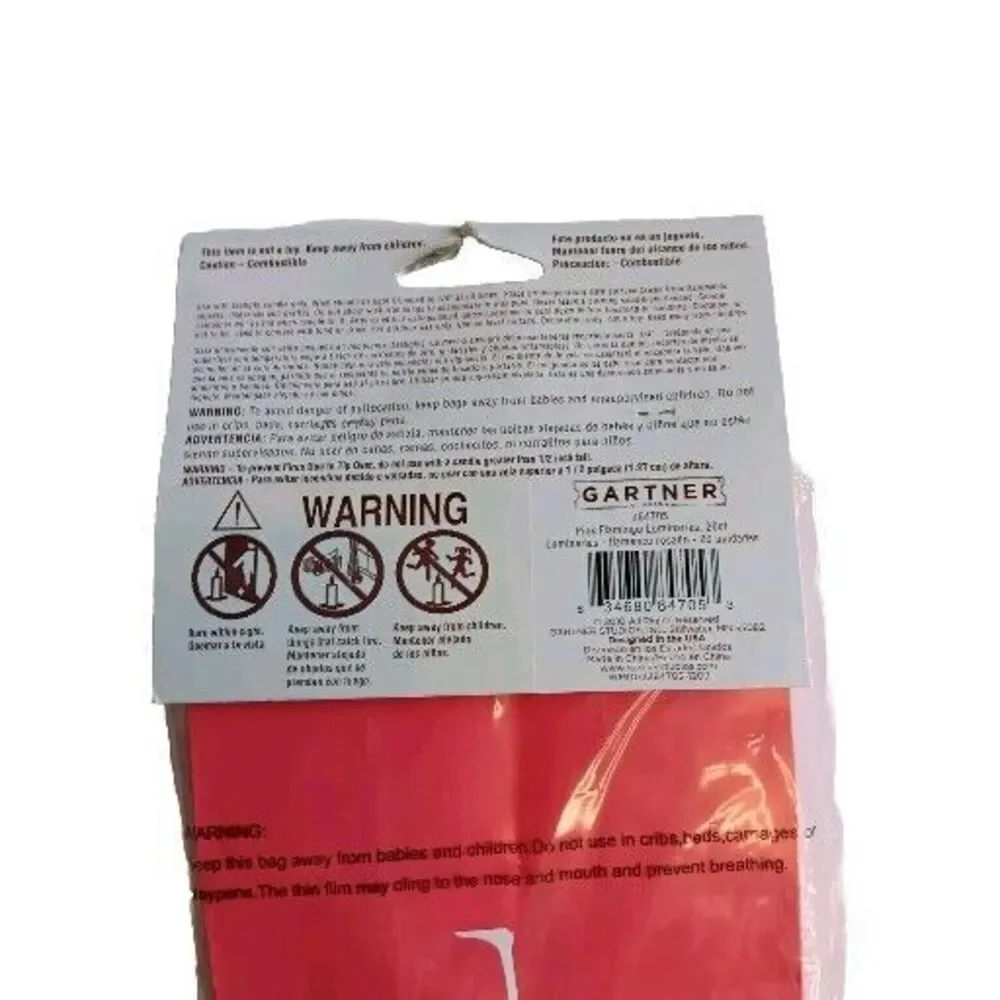 Pink Flamingo Luminaries Luau Hawaii Tropical 20 Bags New Unopened Partyville